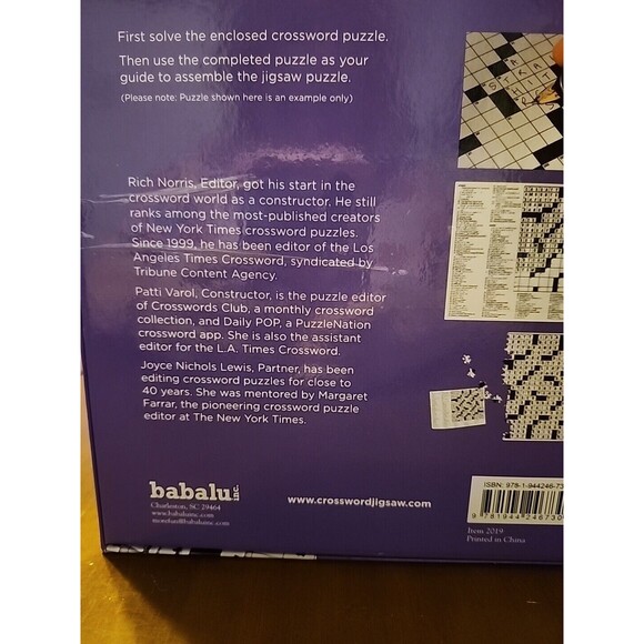 Double Challenge Crossword Jigsaw Puzzle 550pcs 3rd Edition - Farrar-Nichols Pzl - Picture 5 of 8